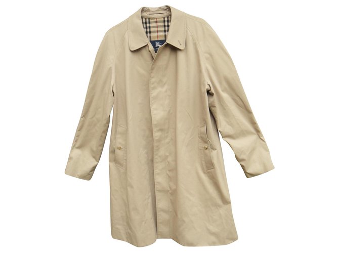 Burberry Men Coats Outerwear Beige Cotton Polyester  ref.121005