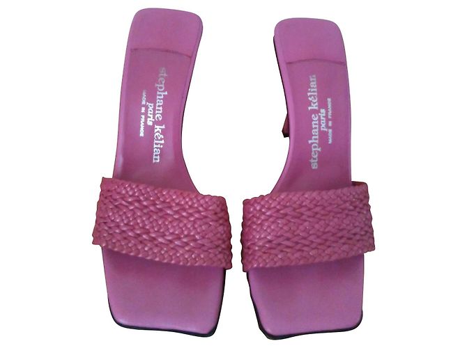 Stéphane Kelian STEPHANE KELIAN Tacones Cuero Sabot Fucsia