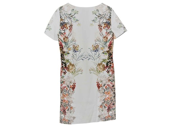 Vestido CAROLL de algodón con estampado floral rosa y verde Blanco roto Verde claro