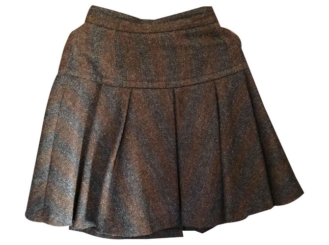 Dolce & Gabbana Skirts Brown Wool  ref.121108