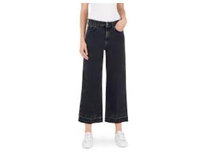 7 For All Mankind Vaqueros Flare Negros Denim 42