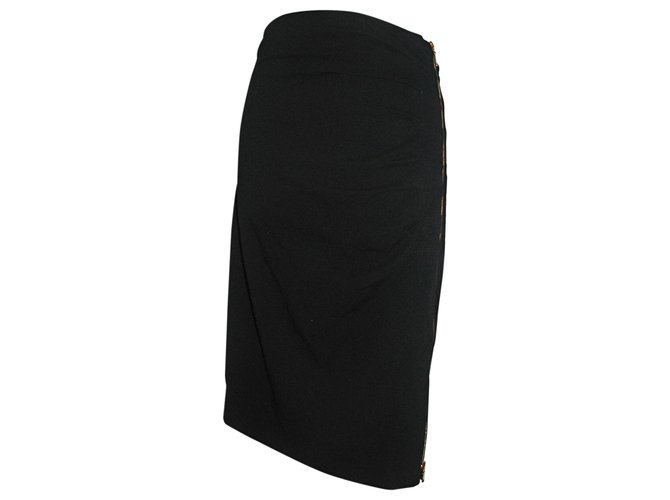 Escada Black skirt with 2 way zip Viscose Elastane Polyamide  ref.121128