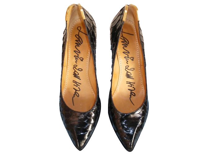 Lanvin Python Pumps Schwarz 