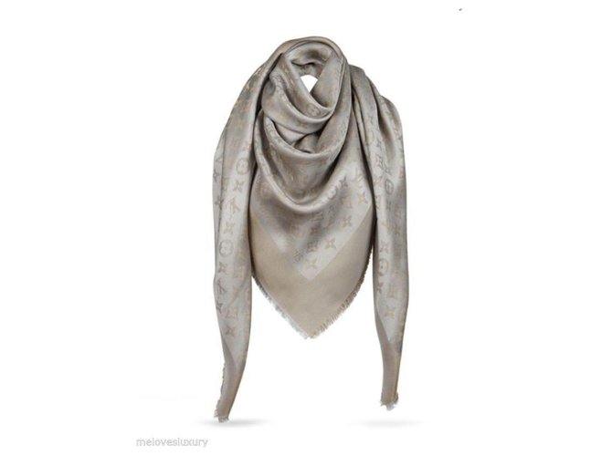monogram scarf beige