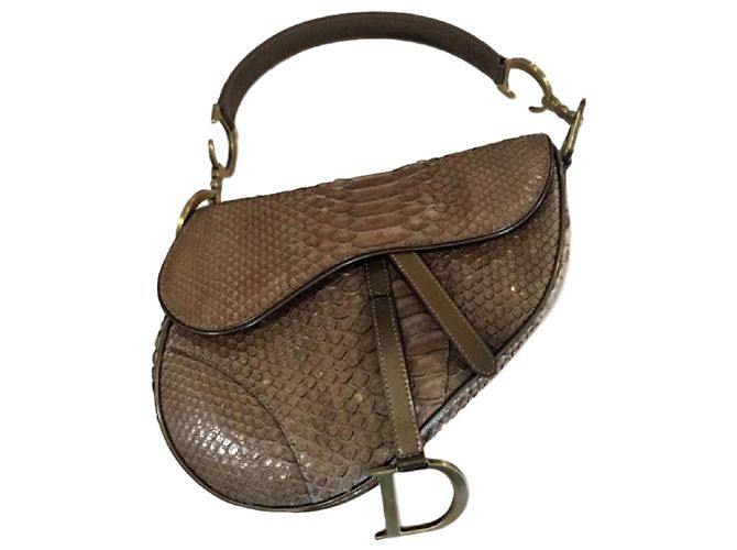 Saddle Christian Dior Sacoche Dior Snakeskin
