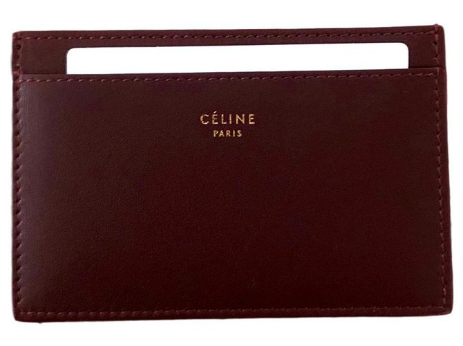 Céline Wallets Small accessories Dark brown Lambskin  ref.121201
