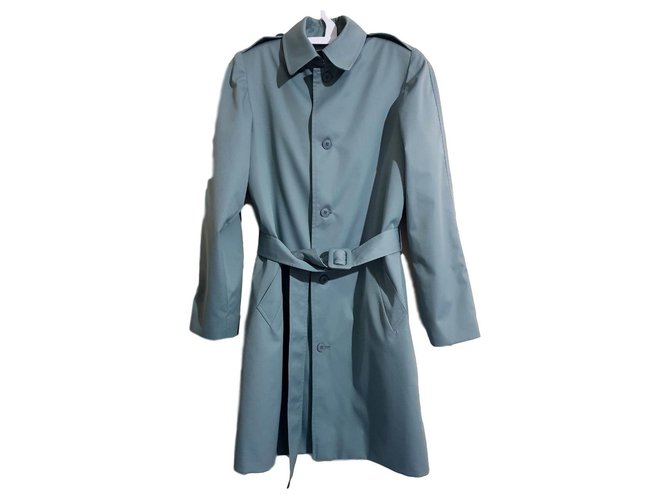 Agnès b. Men Coats Outerwear Blue Cotton Polyester  ref.121215