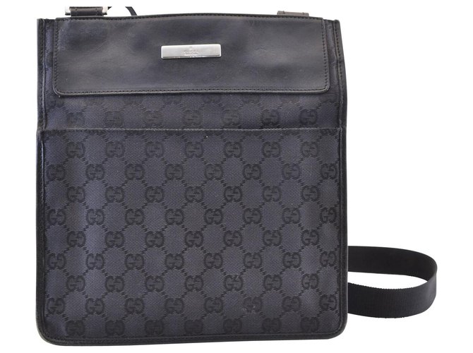 Gucci Sherry Line GG Shoulder Bag Black Cloth  ref.121279
