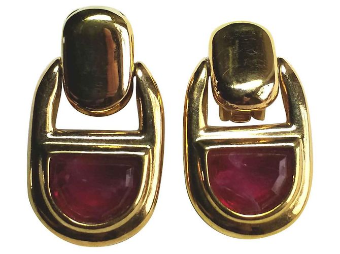 Guy Laroche Rote Ohrclips