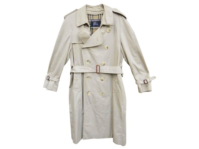 Burberry Men Coats Outerwear Beige Cotton Polyester  ref.121524