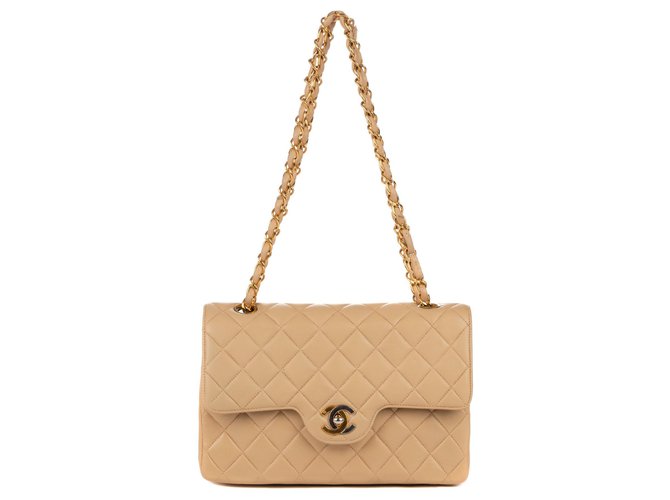 Timeless Superb Chanel 23 beige quilted lamb in very good condition! Leather  ref.121529