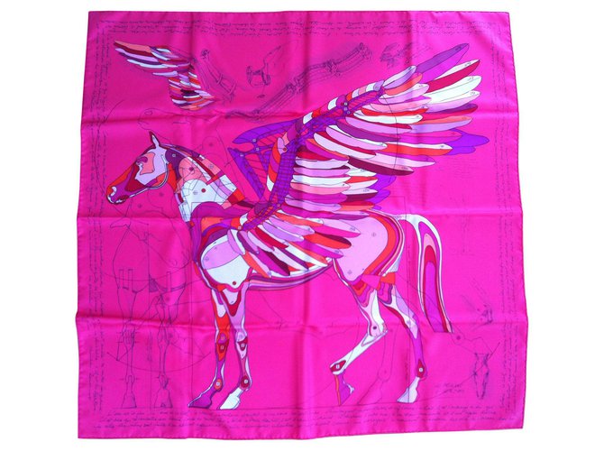 Hermès Pegasus Mehrfarben Seide  ref.121580