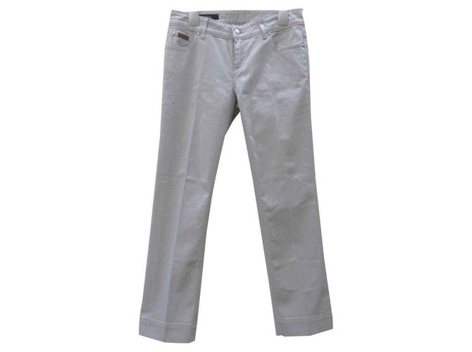Gucci jeans Coton Écru  ref.121616