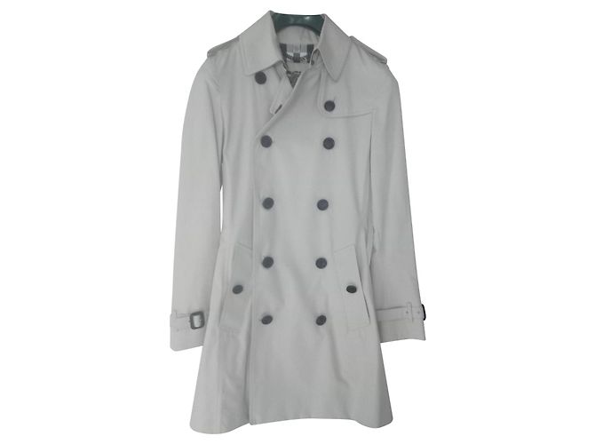 Trench Burberry de algodão cor creme Cru