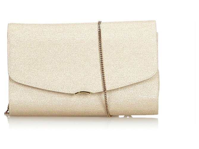 Gucci Gold Fabric Chain Crossbody Bag Golden Cloth  ref.121740