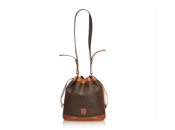 Céline Secchiello per cinture in macadam Celine Brown Marrone Pelle Plastica  ref.121788