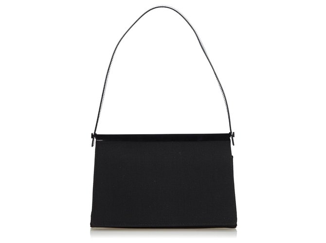 Gucci Black Fabric Shoulder Bag Leather Cloth  ref.121796