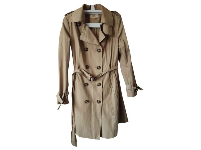 Michael Kors Trench coats Beige Cotton Polyester  ref.121825