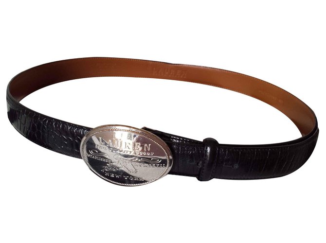 Ralph Lauren Leather belt Black  ref.121834