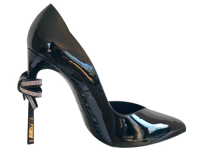 Saint Laurent Heels Black Patent leather  ref.121865