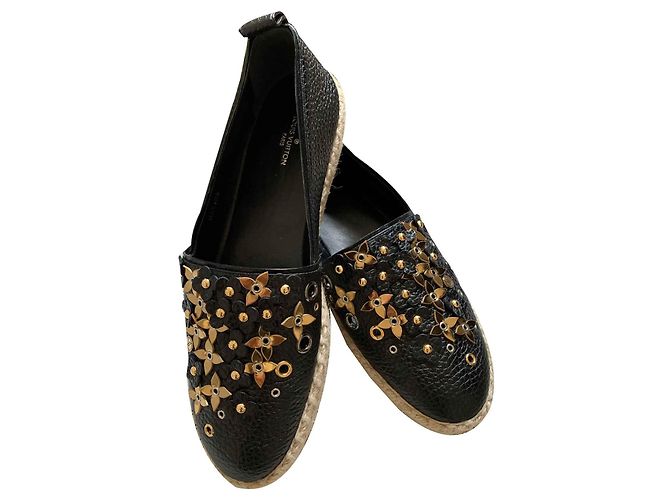 Louis Vuitton Espadrilles Black Golden