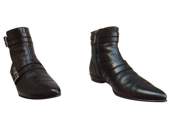 Sergio Rossi botas con hebillas Negro