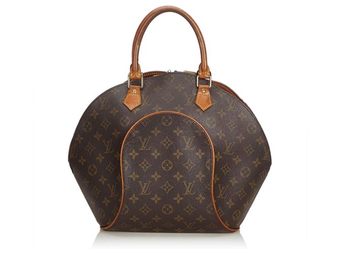 Louis Vuitton Brown Monogram Ellipse MM Leather Cloth  ref.121969