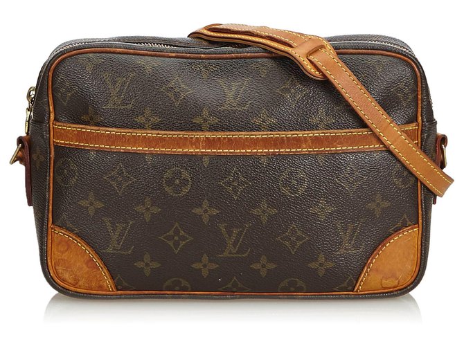 Louis Vuitton Brown Monogram Trocadero 27 Leather Cloth  ref.122079