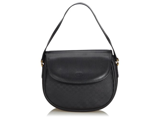 Gucci Black Leather Shoulder Bag  ref.122080