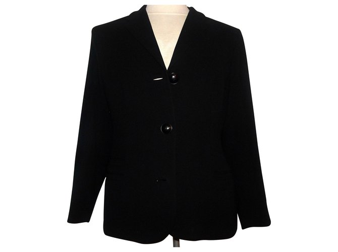 Gianni Versace Couture blazer Polyester Laine Noir  ref.122125