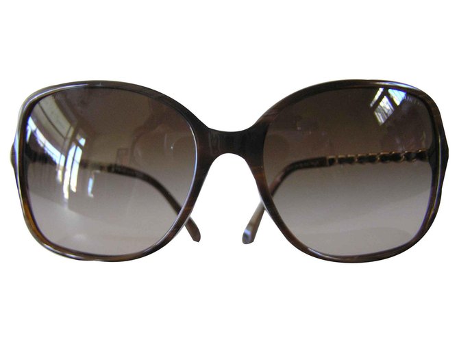 Chanel Des lunettes de soleil Marron clair  ref.122137