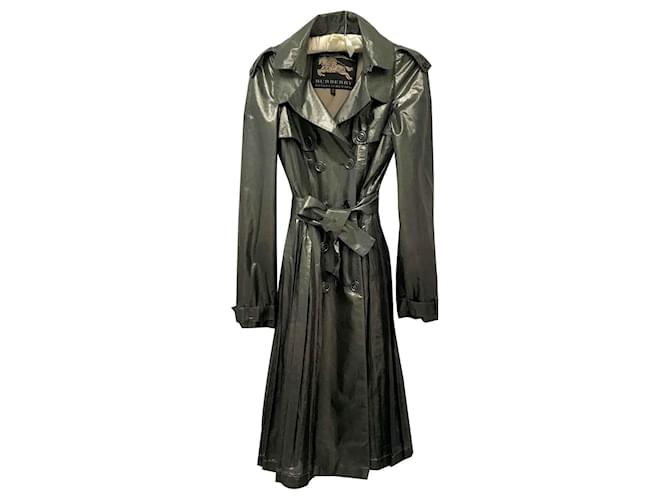 Burberry Prorsum Trench-coat en soie Métallisé  ref.122143