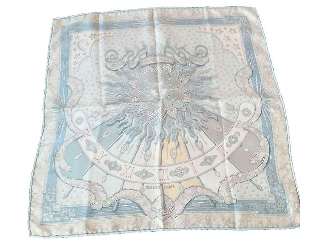 Hermès Gavroche Hermes Carpe diem Blu chiaro