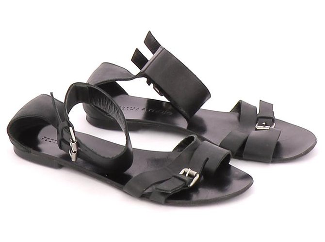 Maje sandals Black Leather  ref.122196