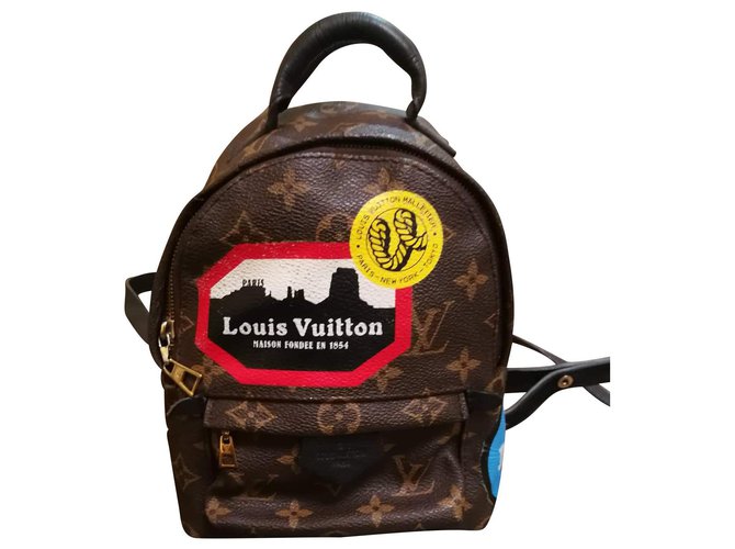 Louis Vuitton - Palm Springs - Minirucksack Braun Leder  ref.122212