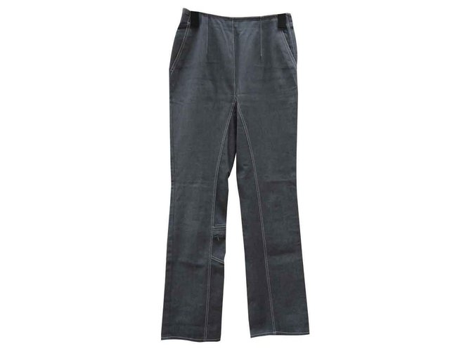 Chanel Jeans Grey Cotton  ref.122221