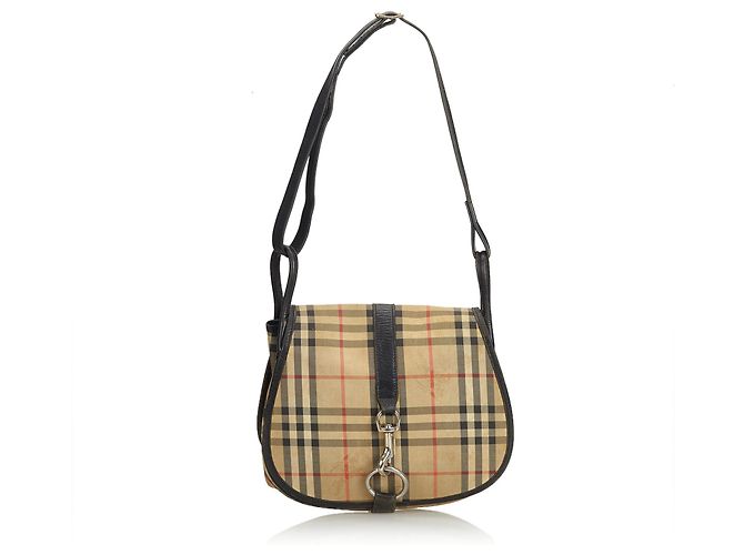 Burberry Brown House Check Jacquard Crossbody Bag Multiple colors Beige