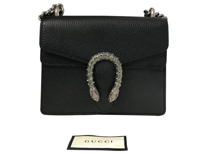 mini bag gucci dionysus black handbag Leather  ref.122294