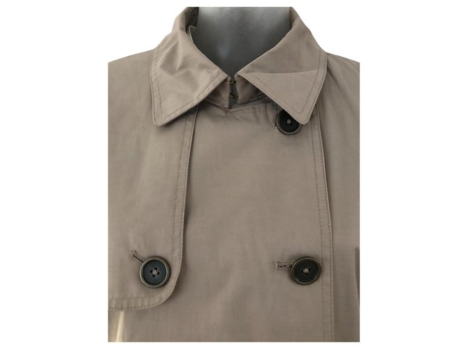 CAROLL Trench coats Beige Cotton Polyester  ref.122301
