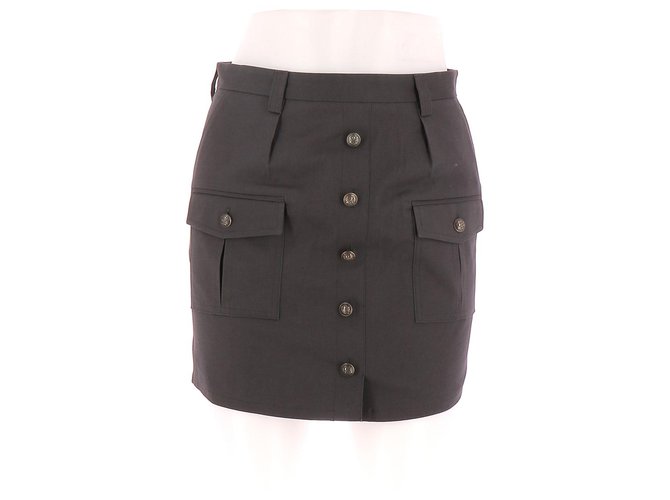 The Kooples Skirt suit Grey Cotton  ref.122357