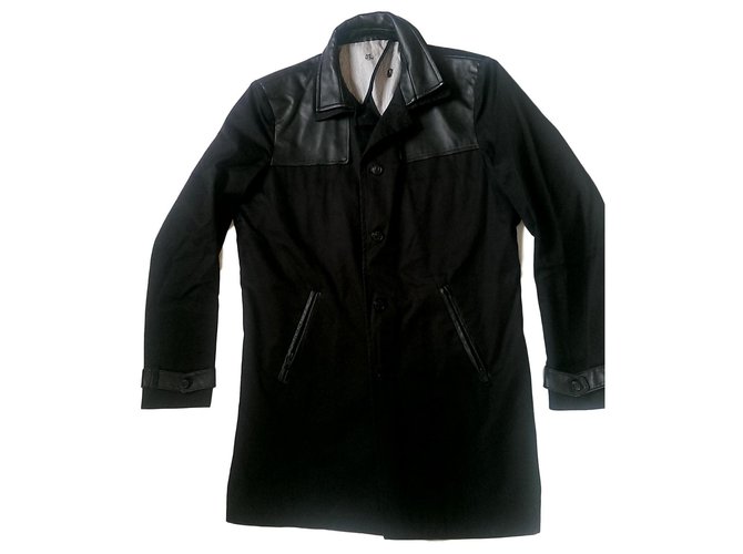 The Kooples Men Coats Outerwear Black Cotton Lambskin  ref.122446