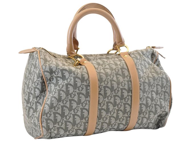 Dior Trotter Hand Bag Cachi Tela  ref.122451