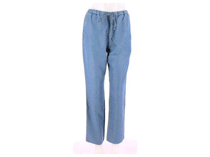 Comptoir Des Cotonniers Trousers Blue Lyocell  ref.122505