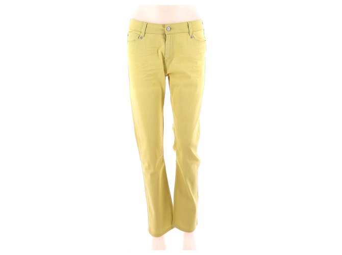 Comptoir Des Cotonniers Jeans Yellow Cotton  ref.122509