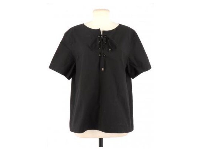 Gerard Darel Wrap blouse Black Cotton  ref.122536