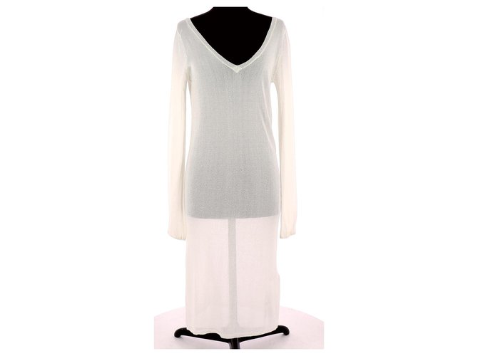 Bel Air robe White Viscose  ref.122547