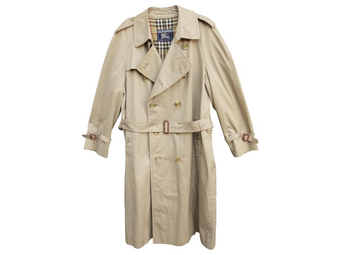 trench Burberry vintage taille 54 Coton Polyester Beige  ref.122609