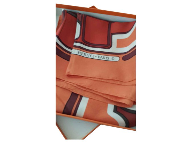 Hermès sciarpe Arancione Seta  ref.122642