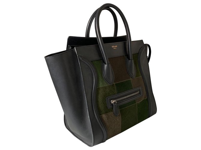 Céline luggage Black Leather  ref.122662