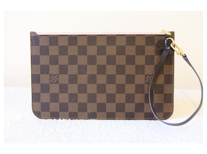 Louis Vuitton Forro Neverfull MM Bolsa Rosa Marrom